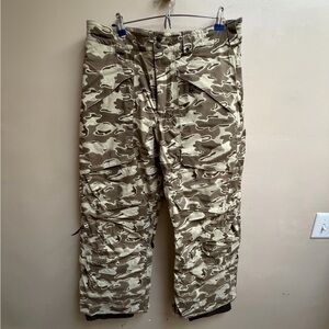 Burton Men's Tan Camouflage Cargo Pants